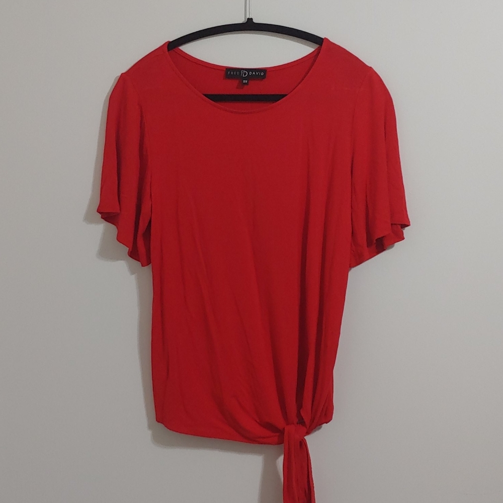 Fred David red top